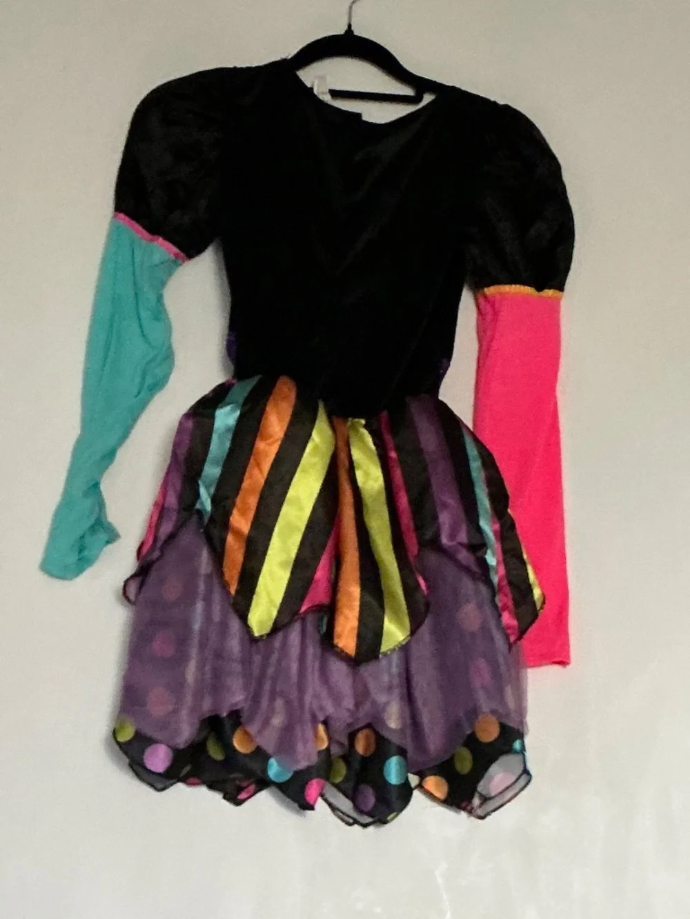 Colorful witch children costume